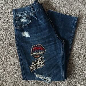 Zara Distressed Patched Jeans